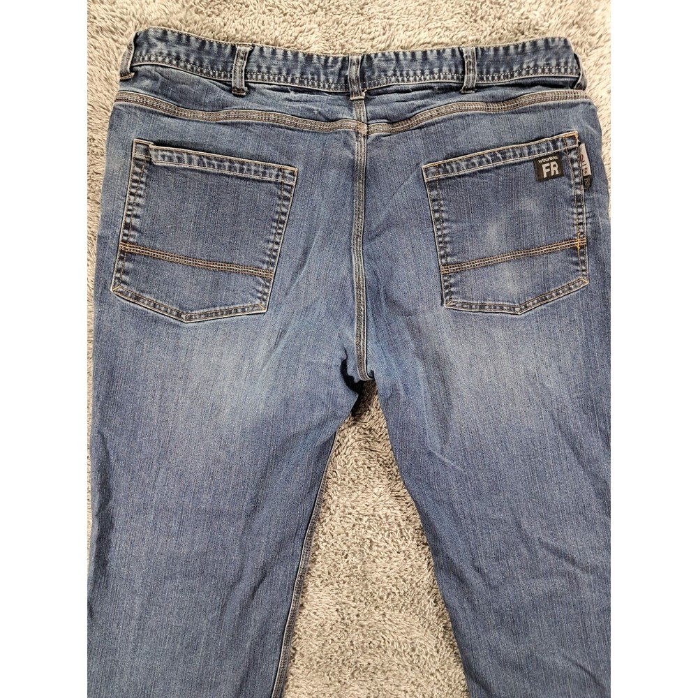 Wolverine Jeans Mens Sz 32x32 Blue Denim Flame Resistant FR Straight Workwear - Picture 10 of 14